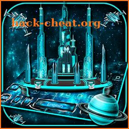 3D Space Galaxy City Keyboard Theme icon