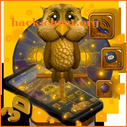 3D Starry Night Owl Launcher Theme icon