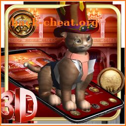 3D Steampunk Cute Cat Theme icon