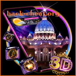 3D Vatican Night Glass Tech Theme icon