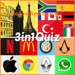 3in1 Quiz : Logo Quiz - Flag Quiz - Capital Quiz icon