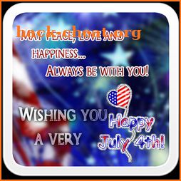4th July Independence Greeting icon