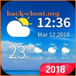 7- day weather forecast and daily temperature icon