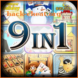 9 Fun Card Games - Solitaire, Gin Rummy, Mahjong icon