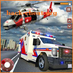 911 ambulance flying helicopter city rescue Drive icon