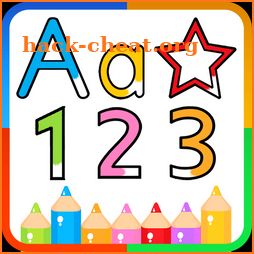 ABC and 123 Write Letters Numbers Geometry icon