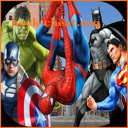 Action Characters Selfie - Spiderman/Batman icon