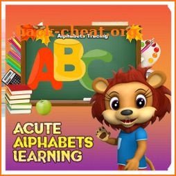 Acute Abc tracing workbook-kids alphabet worksheet icon