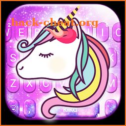 Adorable Galaxy Unicorn Keyboard Theme icon