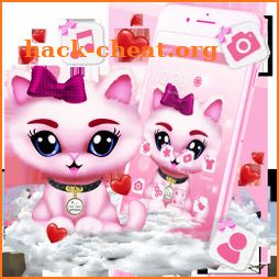 Adorable Pink Kitty Theme💟🐱 icon