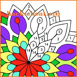 Adult Color by Number Book - Paint Mandala Pages icon