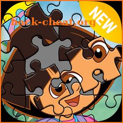 Adventure dollar girl jigsaw game icon
