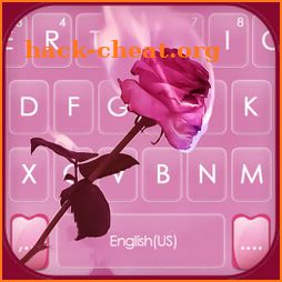 Aesthetic Pink Rose Keyboard Background icon