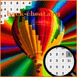 Air Ballon Color By Number-Pixel Art icon