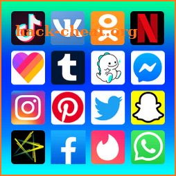 All in one social media in one app icon