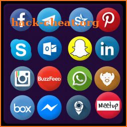 All in one social media network ultimate icon
