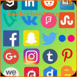All social media apps in one - all social networks icon