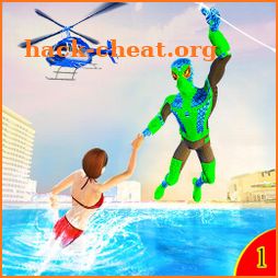 Amazing Frog Rope Man hero: Miami Crime city games icon