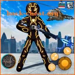 Amazing Neon Iron Stickman Rope Hero Gangstar City icon