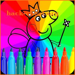 Amazing Pepo - Kids Pig Game Coloring Book icon