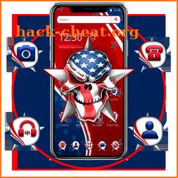 American Flag Horror Skull Theme icon
