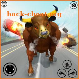 Angry Bull City Attack :Robot Shooting Game Free icon