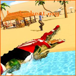 angry crocodile beach attack icon