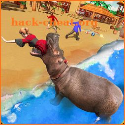 Angry Hippo Attack Simulator-City & Beach Attack icon