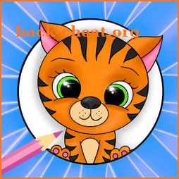 Animal coloring books for kids icon