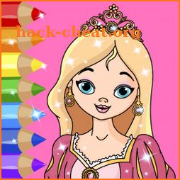 Animated Glitter Coloring Book - Princess icon