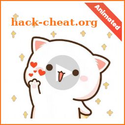 Animated Mochi Peach Cat Sticker for WAStickerApps icon