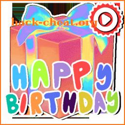 Animated stickers Happy birthday WAStickerApps icon