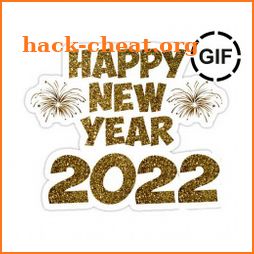 animated stickers happy new year 2022 icon