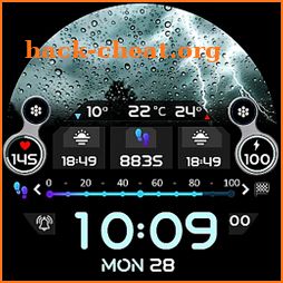 Animated Weather Digital ECO53 icon