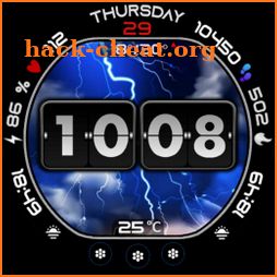 Animated Weather Flip Time E55 icon