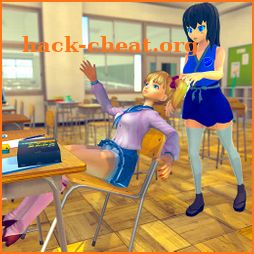 anime bad girl school life sim icon