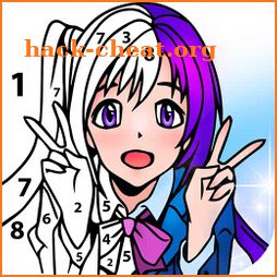 Anime Color by Number - Anime Coloring Book icon