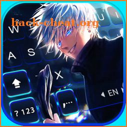 Anime Cool Man Keyboard Background icon