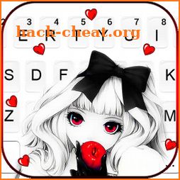 Anime Girl Keyboard Background icon