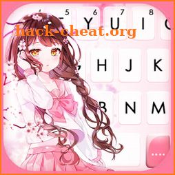 Anime Girl Sakura Keyboard Background icon