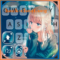Anime Love Girl Keyboard Background icon