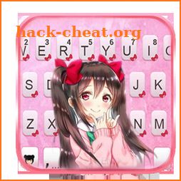 Anime Pink Girl Keyboard Theme icon