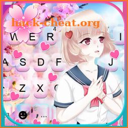 Anime Sakura Girl Keyboard Background icon
