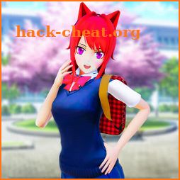 Anime School Girl Life Sim 3D icon