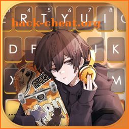 Anime Skater Boy Keyboard Background icon