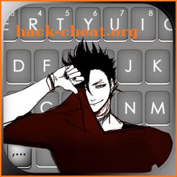Anime Stylish Man Keyboard Background icon