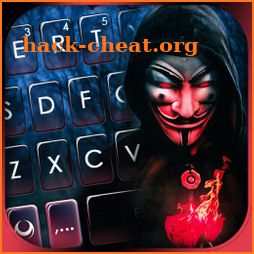 Anonymous Creepy Keyboard Background icon