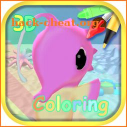 Aquarium coloring icon