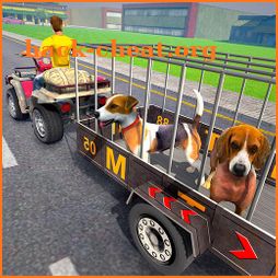 ATV Bike Dog Transporter Cart Driving icon