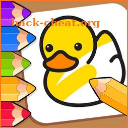 Baby Coloring games for kids with Glow Doodle icon